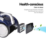 Devanti 2200W Bagless Vacuum Cleaner Blue - Close-Up Angle