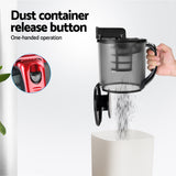 Devanti 2200W Bagless Vacuum Cleaner Red - 45-Degree Angle