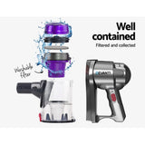 Devanti 450W Purple Corded Handheld Stick Vacuum Cleaner - Rear View