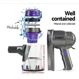 Devanti Stick Vacuum Cleaner Handheld Corded 450W Purple - Close-Up Angle