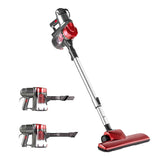 Devanti 450W Corded Handheld Stick Vacuum Cleaner in Red - Lightweight and Versatile - Low Angle