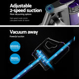Devanti Stick Vacuum Cleaner Bagless Cordless 150W Purple - Front View