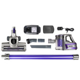 Devanti Cordless 150W Bagless Stick and Hand Vacuum Cleaner in Purple - Close-Up Angle