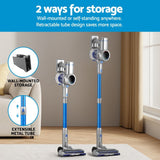 Devanti 300W Stick Vacuum Cleaner Cordless Self-Standing - 45-Degree Angle