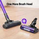 Devanti Stick Vacuum Cleaner Cordless Roller Brush 150W Purple - Side View