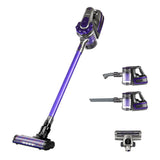 Devanti Cordless Stick Vacuum Cleaner with Motorized Roller Brush - 150W Purple