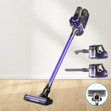 Devanti Cordless Stick Vacuum Cleaner with Motorized Roller Brush - 150W Purple