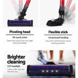 Devanti Stick Vacuum Cleaner Motorised Roller Brush Head - Close-Up Angle