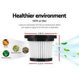 Devanti Replacement HEPA Filter Set for 150W Cordless Vacuums - Pack of 3 - 45-Degree Angle