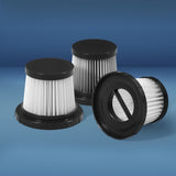 Devanti Replacement HEPA Filter Set for 150W Cordless Vacuums - Pack of 3 - Low Angle