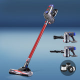 Devanti Cordless Handheld Vacuum Cleaner with HEPA Filter - Red, 150W - Low Angle