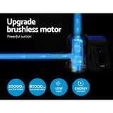 Devanti Cordless Brushless Stick Vacuum Cleaner 250W - Blue - Front View