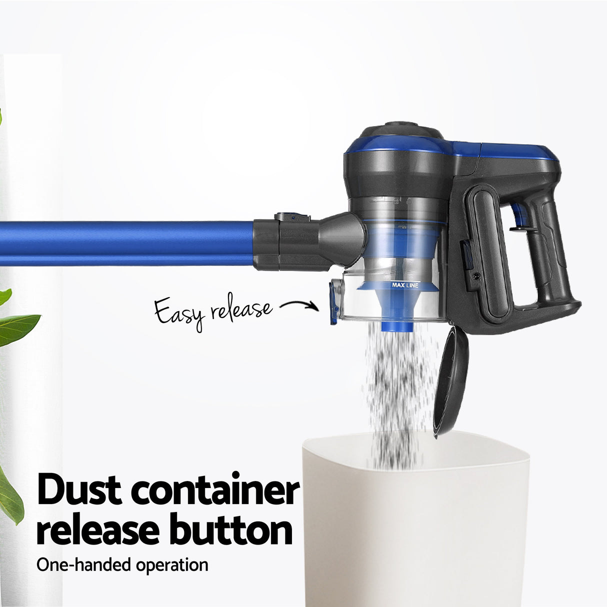 Devanti Cordless Brushless Stick Vacuum Cleaner 250W - Blue