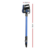 Devanti Cordless Brushless Stick Vacuum Cleaner 250W - Blue - Low Angle