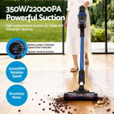 Devanti Stick Vacuum Cleaner Brushless Cordless 350W Blue - Front View