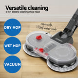 Devanti 350W Electric Mop Head Attachment for Cordless Vacuum Cleaners - Grey - Close-Up Angle