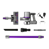 Devanti Cordless Stick Vacuum Cleaner 120W - Bagless & Lightweight in Purple - Top-Down View