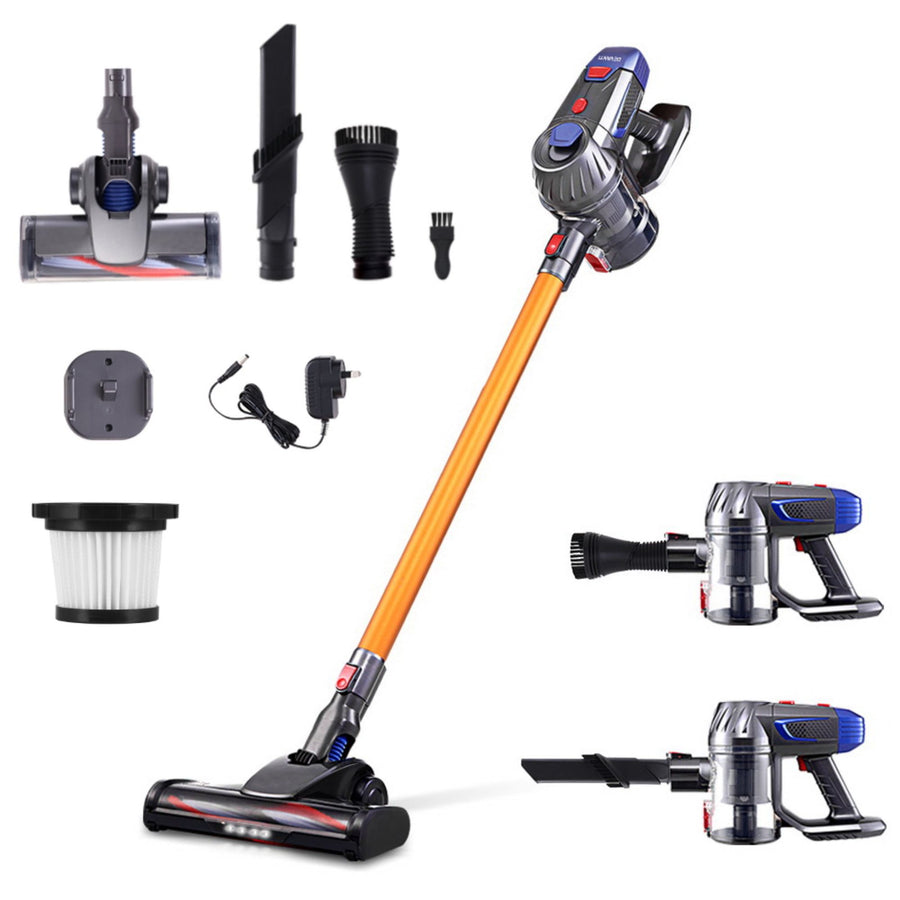 Devanti cordless bagless stick vacuum cleaner, 150W, gold and grey