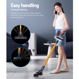 Devanti Cordless Bagless Stick Vacuum Cleaner with HEPA Filter - 150W Gold