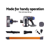 Devanti Cordless Bagless Stick Vacuum Cleaner with HEPA Filter - 150W Gold - Close-Up Angle