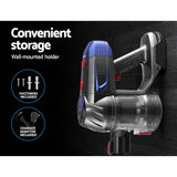 Devanti Stick Vacuum Cleaner Bagless Cordless Red 150W - Low Angle