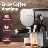 Devanti K7 Cordless Stick Vacuum Cleaner plus Coffee Maker Machine Espresso - Top-Down View