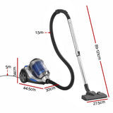 Devanti Vacuum Cleaner Bagless Canister 2000W 25kPa Powerful Suction 4L - Front View
