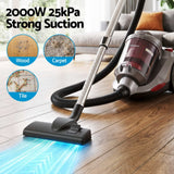 Devanti Vacuum Cleaner Bagless Canister 2000W 25kPa Powerful Suction 4L - Top-Down View