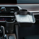 Car Cup Holder Extension with Wireless Charger 10W - Close-Up Angle