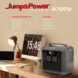 JumpsPower AC1000 Portable Power Station - Side View