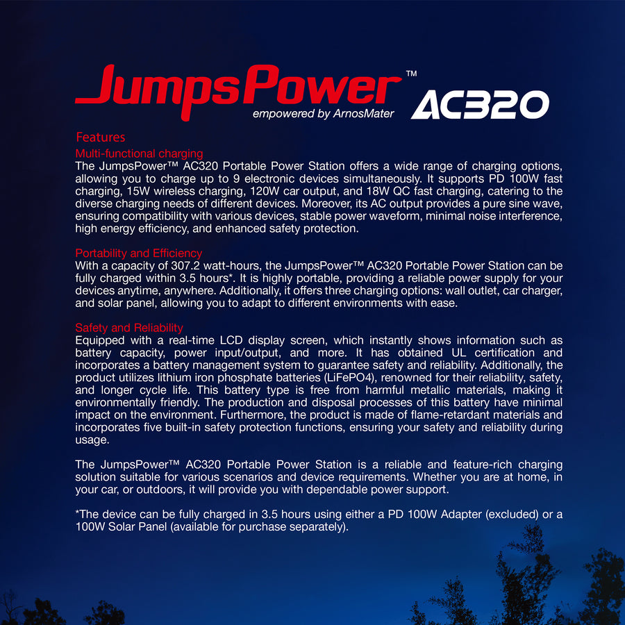JumpsPower AC320 Portable Power Station