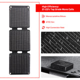 JumpsPower 21W Portable Solar Panel - 45-Degree Angle