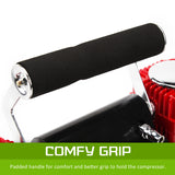 300L/MIN 12V Air Compressor - RED - Top-Down View
