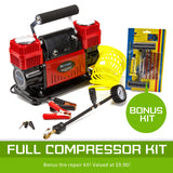 300L/MIN 12V Air Compressor - RED
