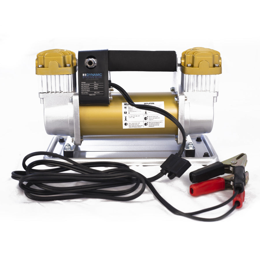 200L/MIN 12V Portable Air Compressor - GOLD