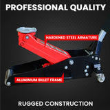 T-REX 1200KG Hydraulic Trolley Floor Jack, Low Profile, Dual Pump, Quick Release Handle, for Jacking Car - 45-Degree Angle