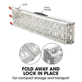 BULLET 2.3m Aluminium Loading Ramps, 680kg Rated, for Trailer ATV Quad Bike Buggy, 2 Pieces - Low Angle