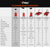 T-REX 60L Mobile Waste Oil Drainer Tank, Telescopic, for Car Engine, Workshop - Extra Image