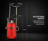 T-REX 80L Mobile Waste Oil Drainer Tank, Pneumatic, Telescopic, Extractor Probes, Workshop - 45-Degree Angle