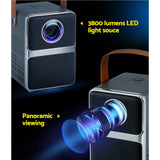 Devanti 4K Mini Portable Video Projector with WiFi and HDMI Support - Home Theater Experience