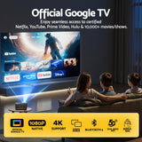 Devanti Video Project 4K 1080P Official Google TV 5G Wifi Home Cinema - Top-Down View