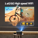 Devanti Video Project 4K 1080P Official Google TV 5G Wifi Home Cinema - Rear View