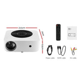 Devanti Bluetooth Video Projector WIFI 1080P Home Theater HDMI Touch Screen - Front View