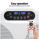 Everfit Vibration Machine Vertical Rhythm Platform Resistance Rope Home Workout - Rear View