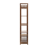 Oikiture Open Wardrobe with 8 Display Shelves - Front View