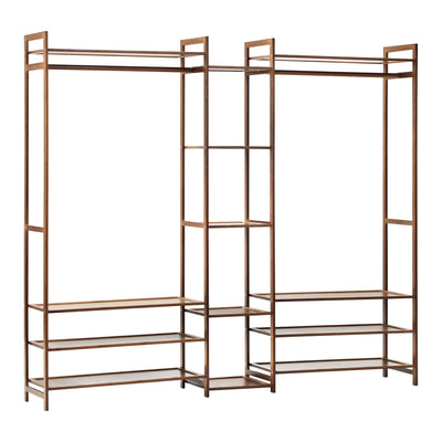 Oikiture Open Wardrobe Organiset with 13 Display Shelves