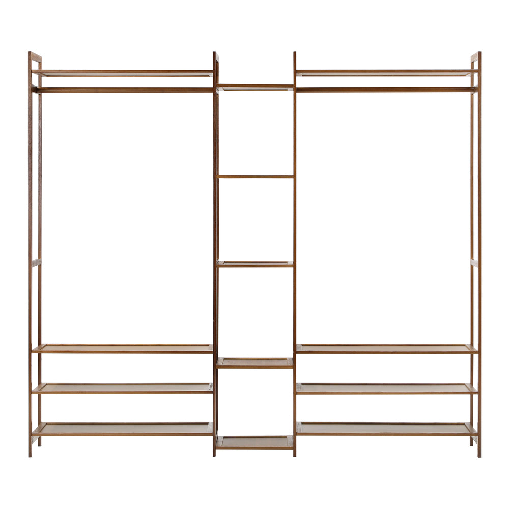 Oikiture Open Wardrobe Organiset with 13 Display Shelves