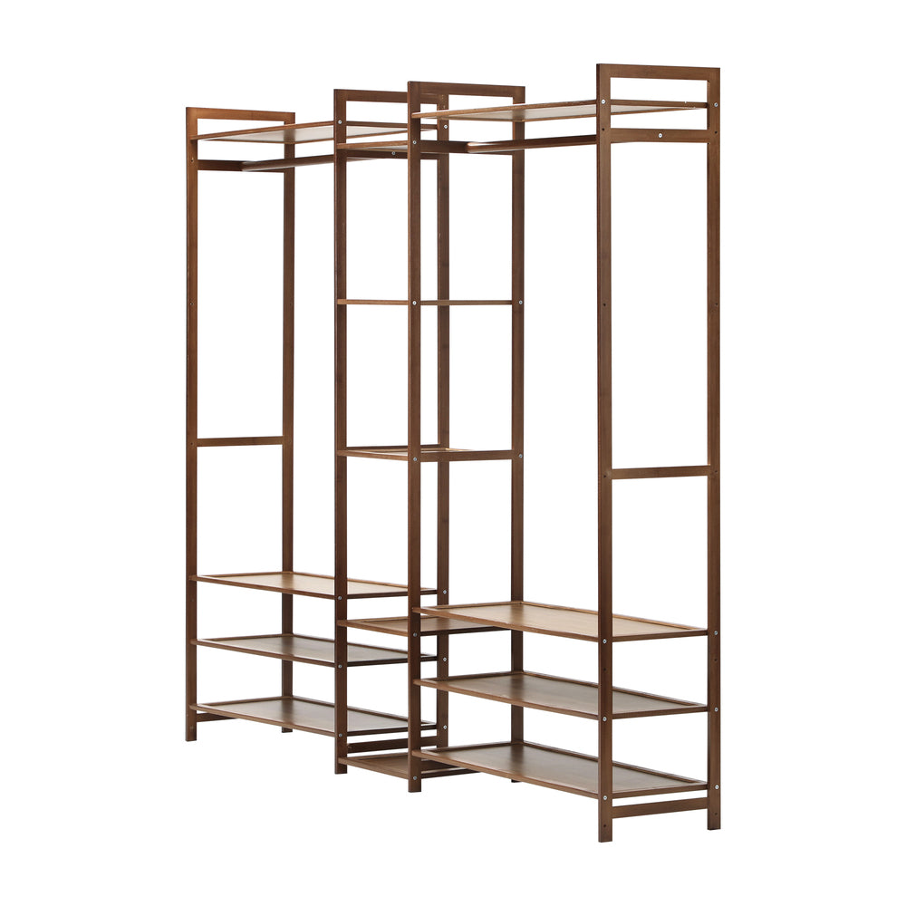 Oikiture Open Wardrobe Organiset with 13 Display Shelves