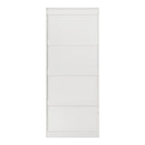 Oikiture Wardrobe Large 2 Doors 4 Shelves White - 45-Degree Angle