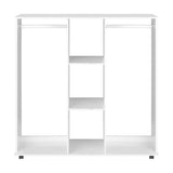 Oikiture Portable Double Wardrobe Open Clothes Rack - 45-Degree Angle